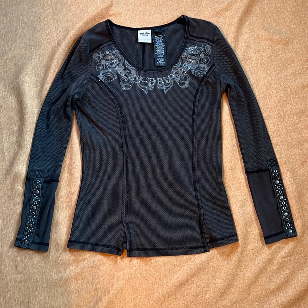 Harley Davidson Bling Thermal Shirt Size Small